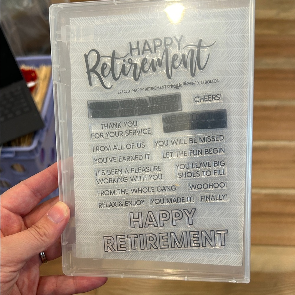 Happy Retirement Clear Stamp and die Set